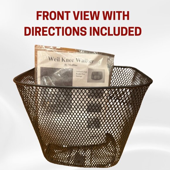 Medline Large Wire Storage Basket Black Mesh NEW w/ Hardware - Picture 1 of 17